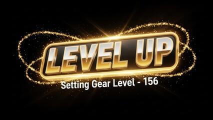 Celebrating a Game Achievement with a 'Level Up' Message and Dazzling Particle Effects