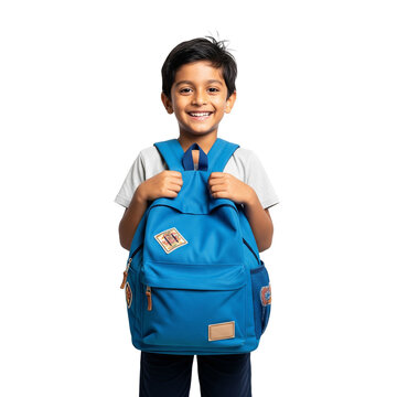 school boy with backpack