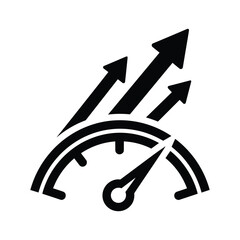 Speedometer icon showing high speed