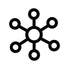 Network connection symbol with multiple nodes