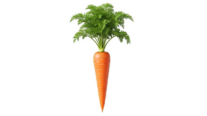 Vibrant Fresh Carrot With Green Tops On Black Background