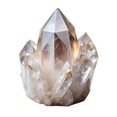 Crystal Quartz Isolated on White Background
