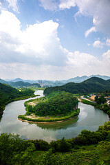 Fototapeta premium 강원도 영월 한반도지형