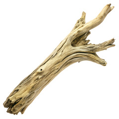 Naklejka premium Driftwood Branch Isolated on White Background