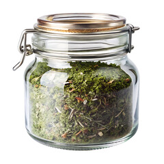 Herb Jar Isolated on White Background