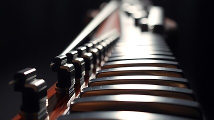 bassoon. A dark wood bassoon with silver keys, showcasing its elegant curves in a close-up view. tutorial guides, club newsletters, designed for sports & leisure club marketing.