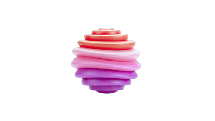 Stacked Colorful Stones in Balance on White Background