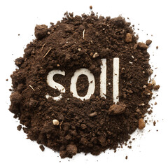 Soil Texture Isolated on White Background