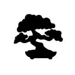 盆栽  シルエット