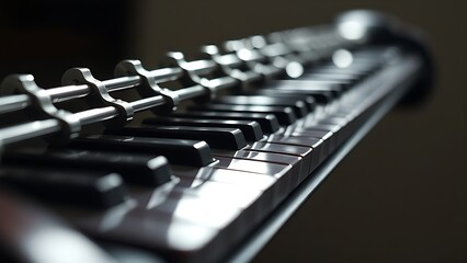 bassoon. A dark wood bassoon with silver keys, showcasing its elegant curves in a close-up view. tutorial guides, club newsletters, designed for sports & leisure club marketing.