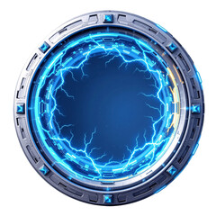 Energetic portal activation futuristic setting digital art sci-fi environment close-up view visual concept