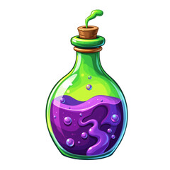 Magical potion brewing fantasy realm digital art colorful environment whimsical viewpoint