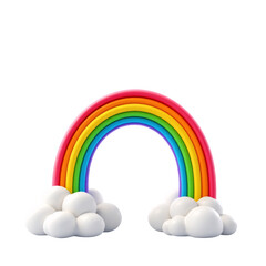 Colorful rainbow sculpture creative studio 3d art playful environment close-up view imagination