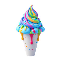 Colorful ice cream cone dessert stand food photography bright colors close-up fun concept