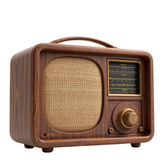 Vintage radio listening experience home room product showcase cozy atmosphere close-up view nostalgic vibes