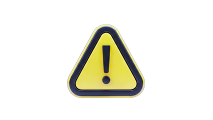 Warning Sign Isolated on White Background