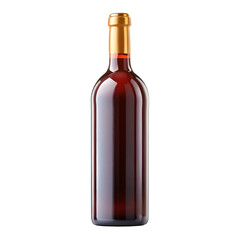 Wine Bottle Isolated on White Background