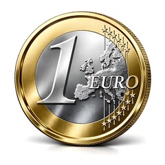 European Currency &ndash; Bimetallic One Euro Coin Image