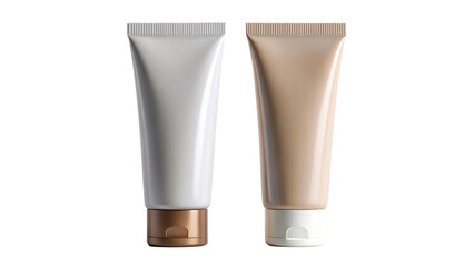 Two tubes of foundation makeup in different shades