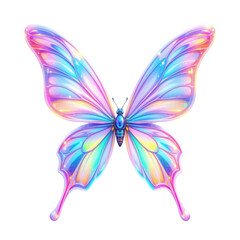 Colorful butterfly illustration digital art nature vibrant environment close-up view fantasy concept