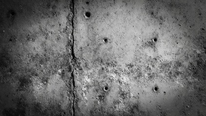 Grunge Concrete Wall Texture with Cracks and Holes &ndash; Raw Industrial Background for Urban & Edgy Designs