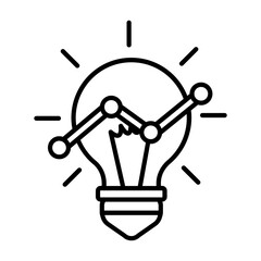 Light Bulb Graph Icon