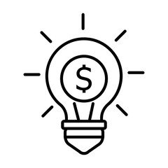 Idea and Money Lightbulb