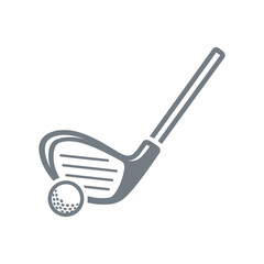 Golf Club and Ball Illustration for Sports and Recreation.