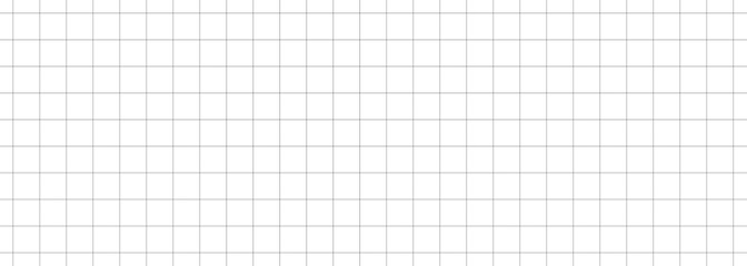 Printable checkered worksheet or page template. Seamless grid pattern for school notebook and office planner. Flat Vector illustration.