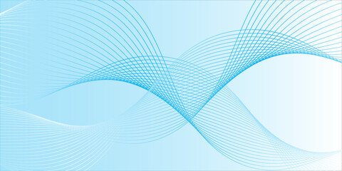 Abstract blue lines and dots connections pattern, social network communication, technology curve line background. Design used for technology, science, banner, template, business and many more.