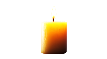 Warm candlelight flickers in darkness