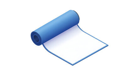 Blue exercise mat unrolled