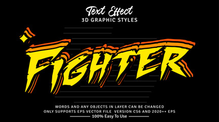 Fighter 3d text style effect