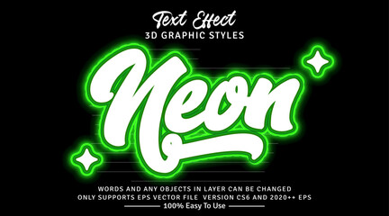 Neon Green text style effect