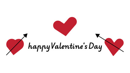 Heart and arrow love symbol vector illustration for Valentine card and logo design