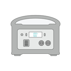 Fototapeta premium illustration of portable power station