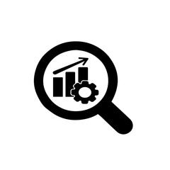 Magnifying Glass Analytics Icon