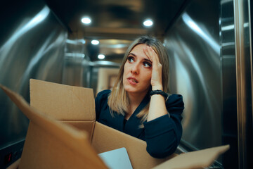 Worried Fired Worker feeling Anxious about Getting a Job. Unhappy office employee not having a job anymore
