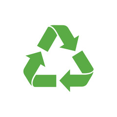 Obraz premium Green recycling symbol representing environmental sustainability and conservation efforts.