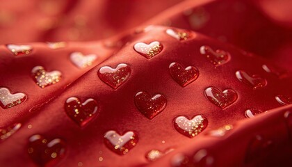 close up of red rose petals