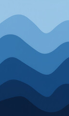 Surface of water. Blue abstract background. Ocean or seascape. Realistic landscape with waves. Cover design template. 3d vector illustration for banner, flyer, poster or brochure, Abstract Water