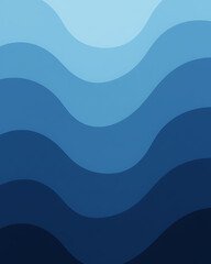 Surface of water. Blue abstract background. Ocean or seascape. Realistic landscape with waves. Cover design template. 3d vector illustration for banner, flyer, poster or brochure, Abstract Water