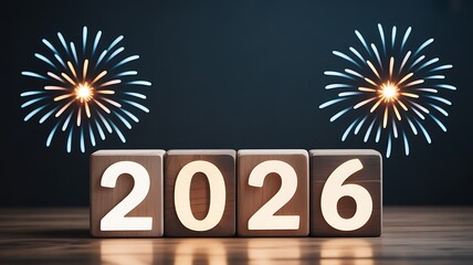 Luxury New Year Eve 2026 Festive Background.