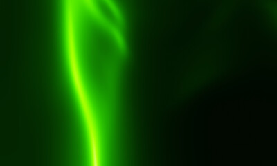 Abstract green lights on black background