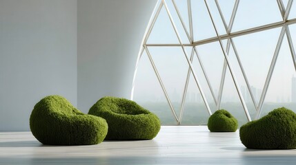 Moss Bean Bags: Modern Interior, Minimalist Design, Unique Decor