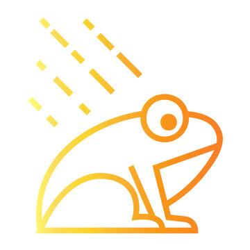 rainy season Line Gradient Icon
