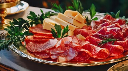Cheese Meat Platter - Appetizer, Gourmet Food, Charcuterie