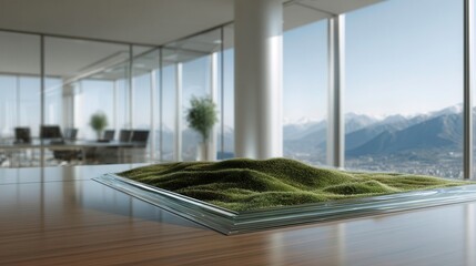 Sustainable Office Design, Eco-Friendly Workplace, Green Concept