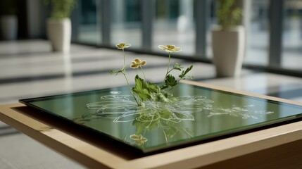 Flower Reflection Table Decor, Interior Design, Home