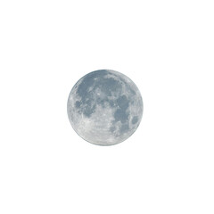 Realistic Full Moon Isolated on Transparent Background PNG © SadiaJahan